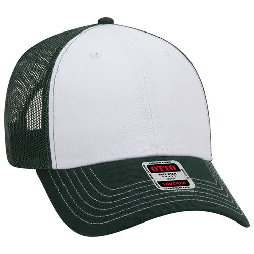 OTTO CAP 83-1239 -  6 Panel Low Profile Mesh Back Trucker Hat