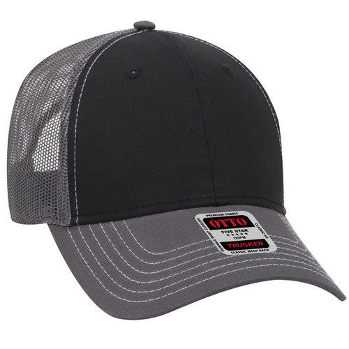 OTTO CAP 83-1239 -  6 Panel Low Profile Mesh Back Trucker Hat