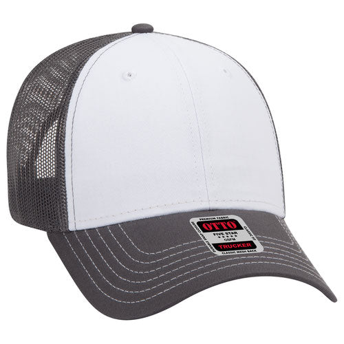 OTTO CAP 83-1239 -  6 Panel Low Profile Mesh Back Trucker Hat
