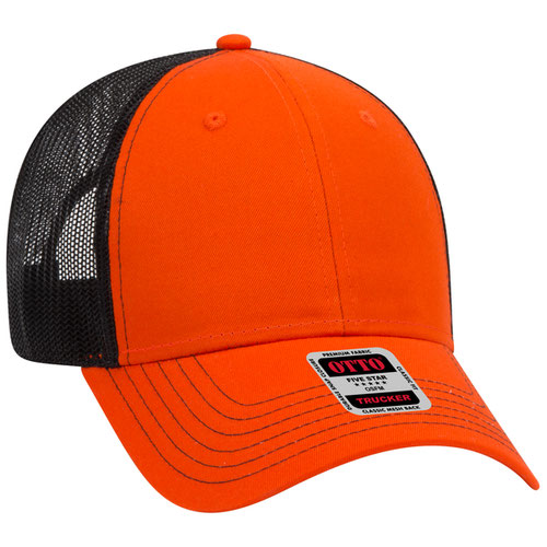OTTO CAP 83-1239 -  6 Panel Low Profile Mesh Back Trucker Hat