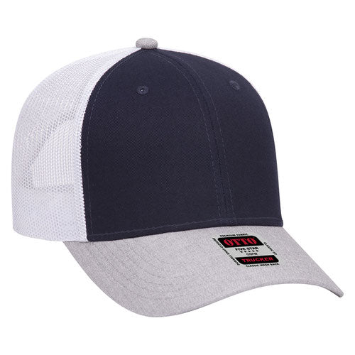 OTTO CAP 83-1239 -  6 Panel Low Profile Mesh Back Trucker Hat