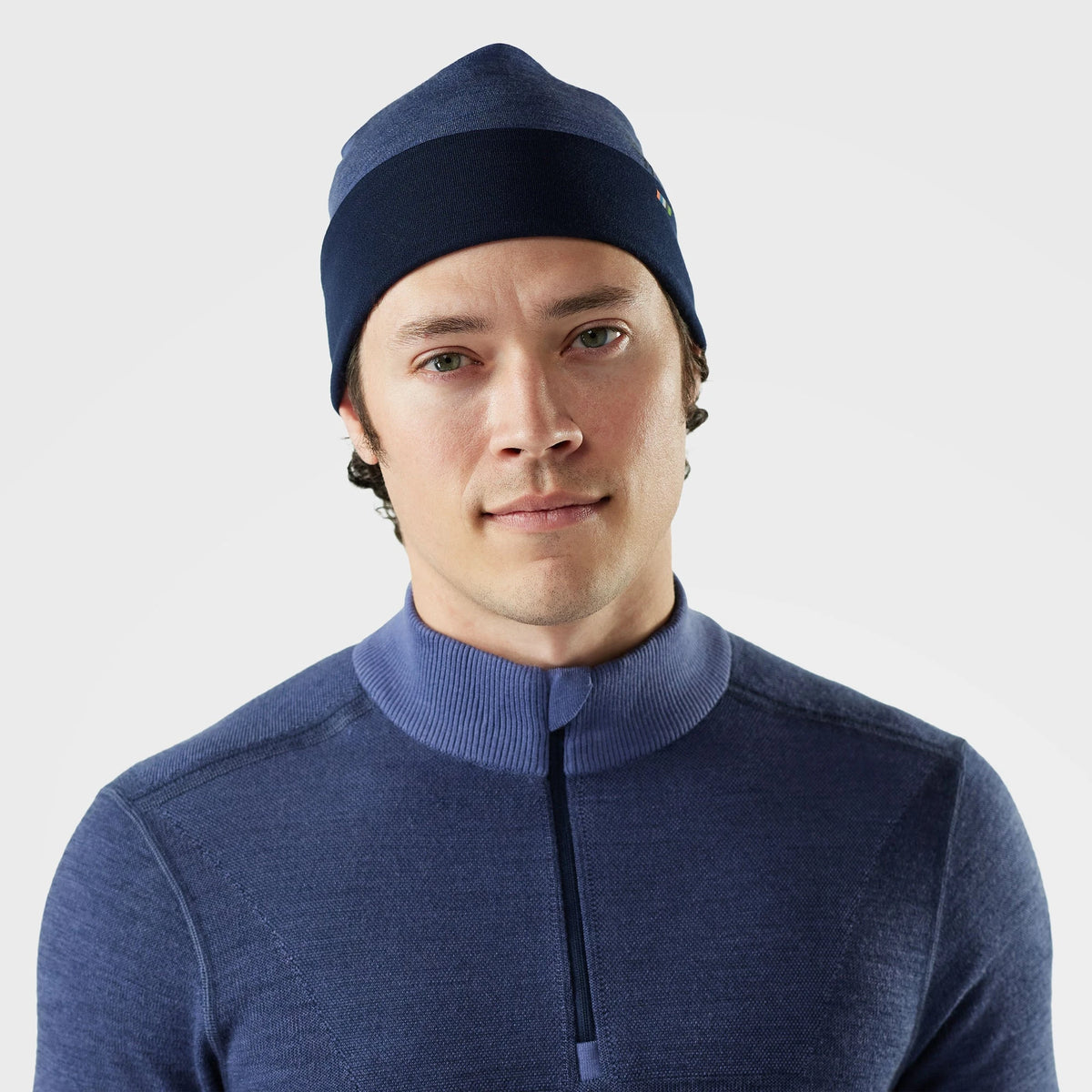 Smartwool Thermal Merino Reversible Cuffed Beanie in Nightfall Blue-Deep Navy