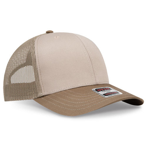 OTTO CAP 112-1  - 6 Panel Mid Profile Mesh Back Trucker Hat
