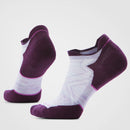 Smartwool Women's Run Targeted Cushion Low Ankle Socks in Purple-White