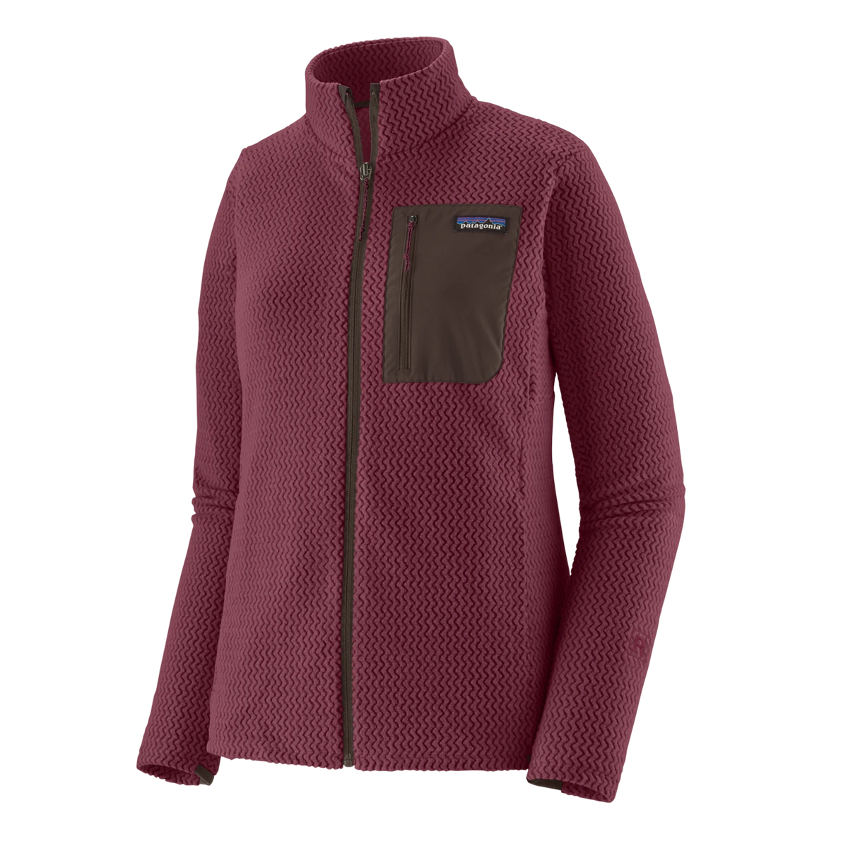 Patagonia Women’s R1® Air Jacket – Lightweight Breathable Full-Zip Fleece - BERRY FIG