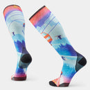 Smartwool Ski Zero Cushion Ski Day Print Over The Calf Socks in Laguna Blue