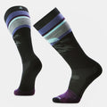 Smartwool Snowboard Targeted Cushion Mountain Sunrise Print Over The Calf Socks in Black
