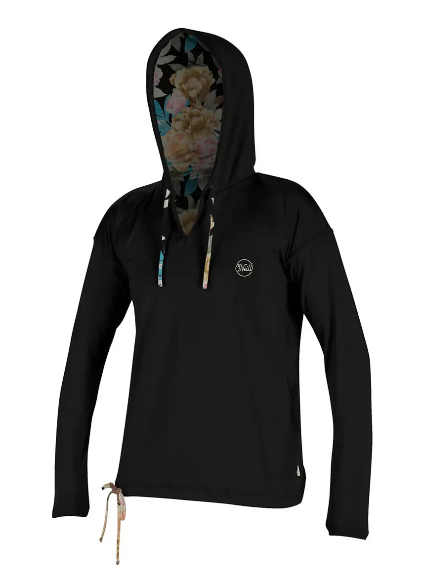 O'Neill Women's Print Long Sleeve Hoodie – Lightweight, Stylish & Comfortable Pullover for Everyday Wear
