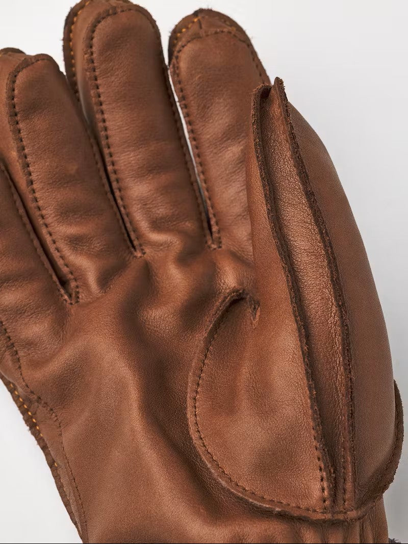 Hestra Wakayama Glove – 5-Finger Leather Ski Gloves with Removable Wool Liner