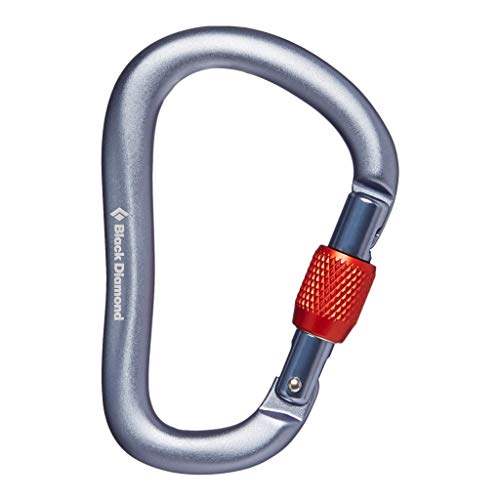 Black Diamond RockLock Screwgate Carabiner – Durable and Secure Carabiner with Screwgate Lock for Reliable Climbing Safety