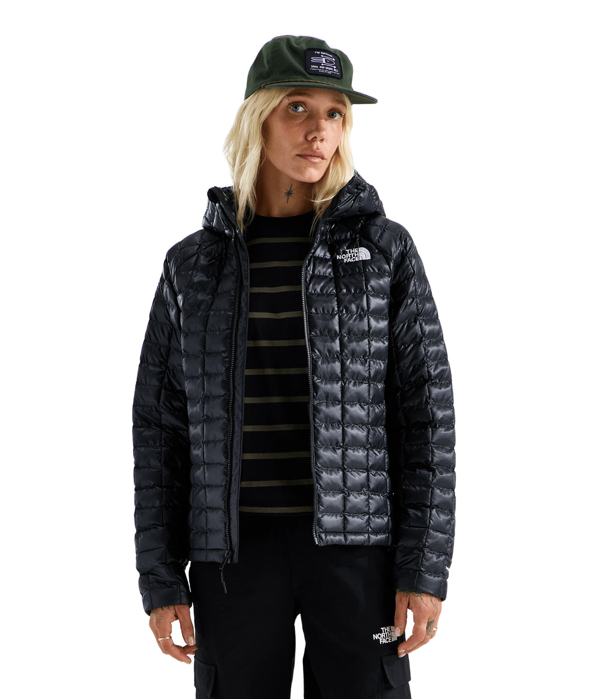 The North Face ThermoBall Hooded Jacket - Women's - TNF Black/TNF Black