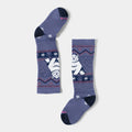 Smartwool Kids' Wintersport Full Cushion Polar Bear Pattern Over The Calf Socks in Nightfall Blue