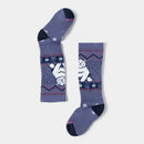 Smartwool Kids' Wintersport Full Cushion Polar Bear Pattern Over The Calf Socks in Nightfall Blue