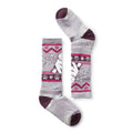 Smartwool Kids' Wintersport Full Cushion Polar Bear Pattern Over The Calf Socks in Purple Eclipse