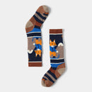 Smartwool Kids' Wintersport Full Cushion Fox Glade Print Over The Calf Socks in Picante