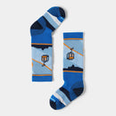 Smartwool Kids' Wintersport Full Cushion Gondola Games Print Over The Calf Socks in Laguna Blue