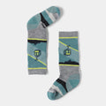 Smartwool Kids' Wintersport Full Cushion Gondola Games Print Over The Calf Socks in Light Gray