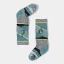 Smartwool Kids' Wintersport Full Cushion Gondola Games Print Over The Calf Socks in Light Gray