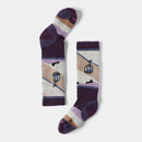 Smartwool Kids' Wintersport Full Cushion Gondola Games Print Over The Calf Socks in Purple Iris
