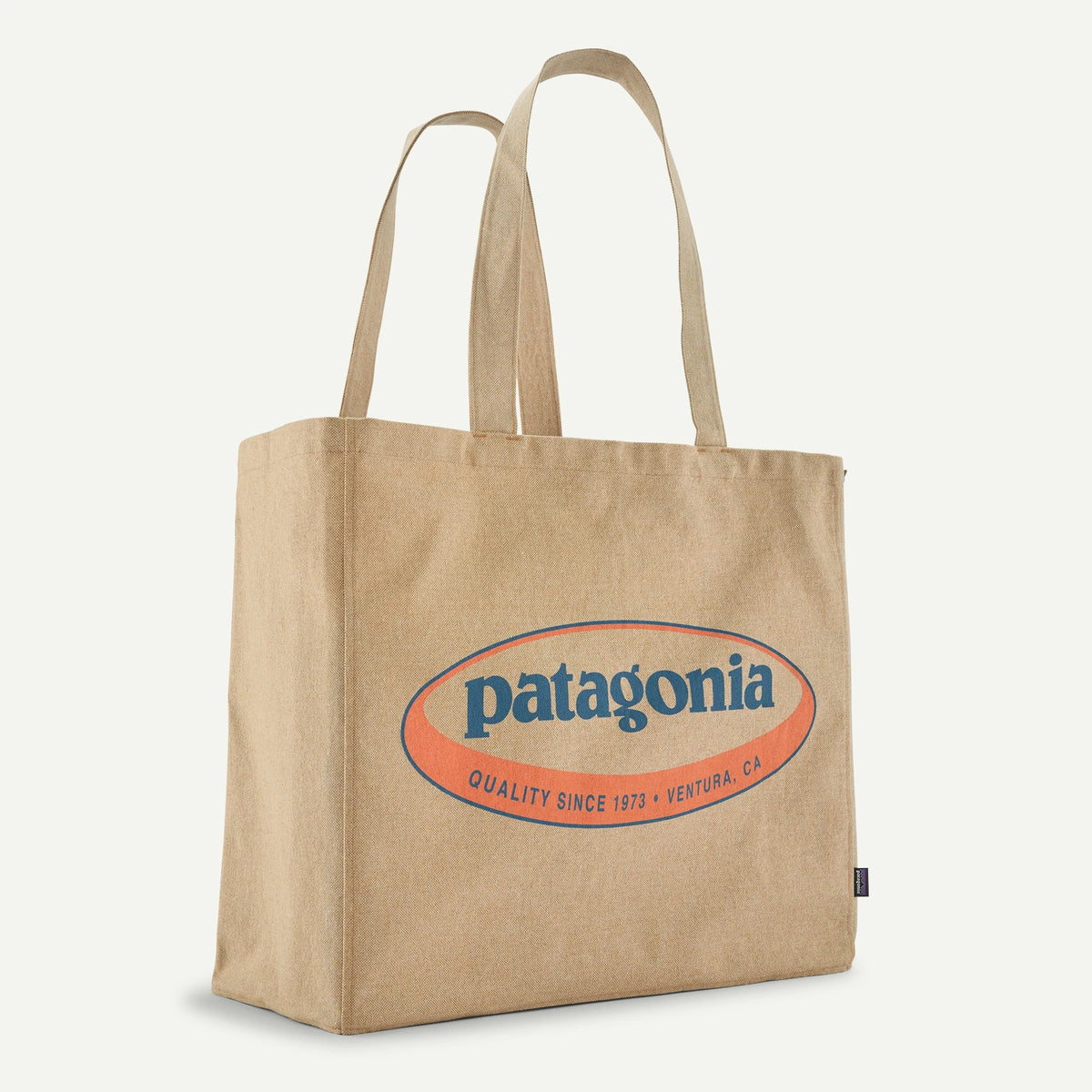 Patagonia Recycled Oversized Tote - 95 OVAL LOGO: CLASSIC TAN