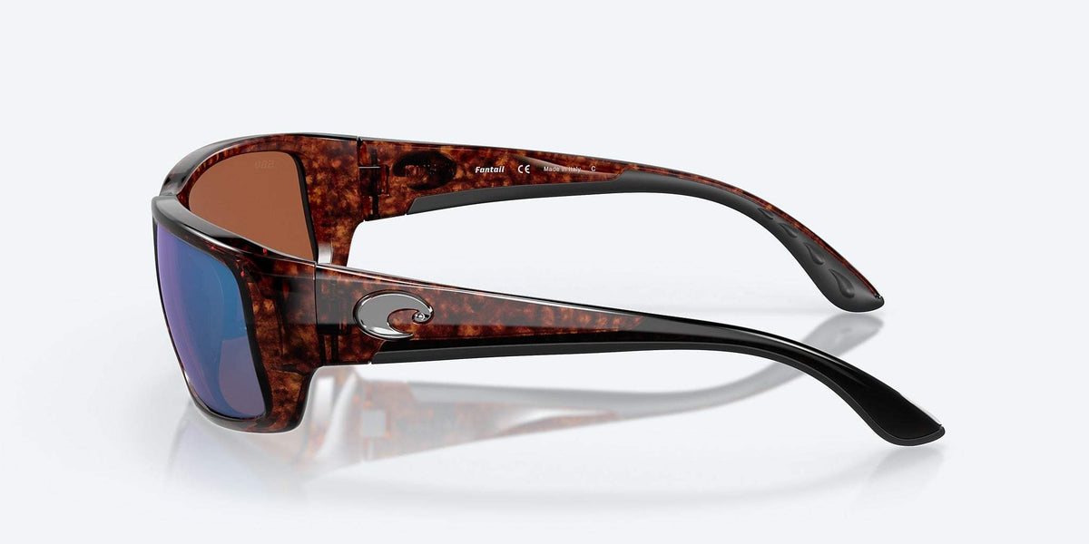 Costa Fantail Tortoise Frame Sunglasses – Green Mirror 580P Lenses for High-Contrast Vision and UV Protection