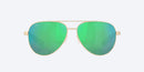 Costa Peli Brushed Gold Sunglasses – Green Mirror 580G Lenses for Luxurious Style and Superior UV Protection