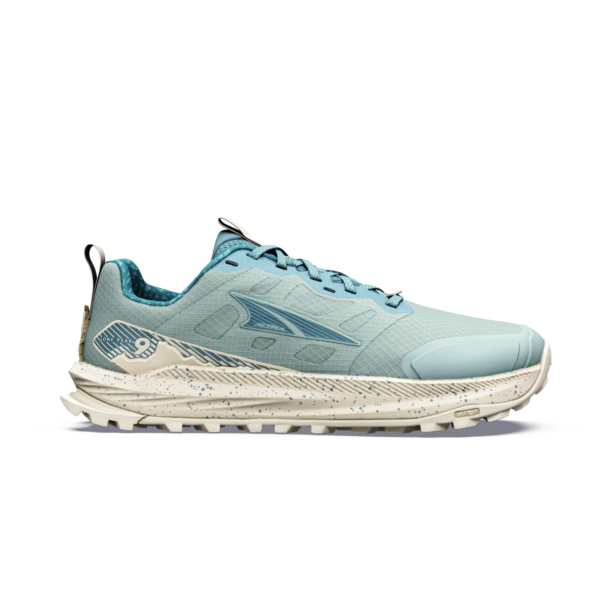 Altra Lone Peak 9 Women's Green Milieu/Sea Pine/Bone White trail running shoe
