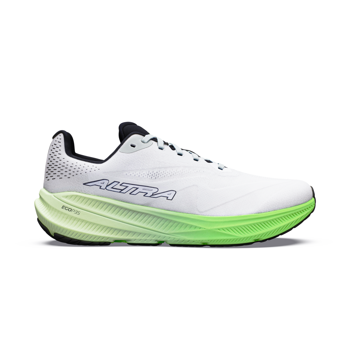 Altra Experience Flow 3 Men's road running shoe in White/Black/Green Gecko