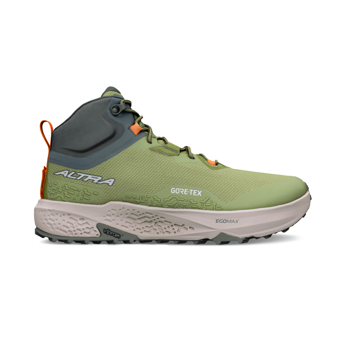 Altra Timp 6 Mid GTX Men's waterproof hiking boot in Dusty Olive