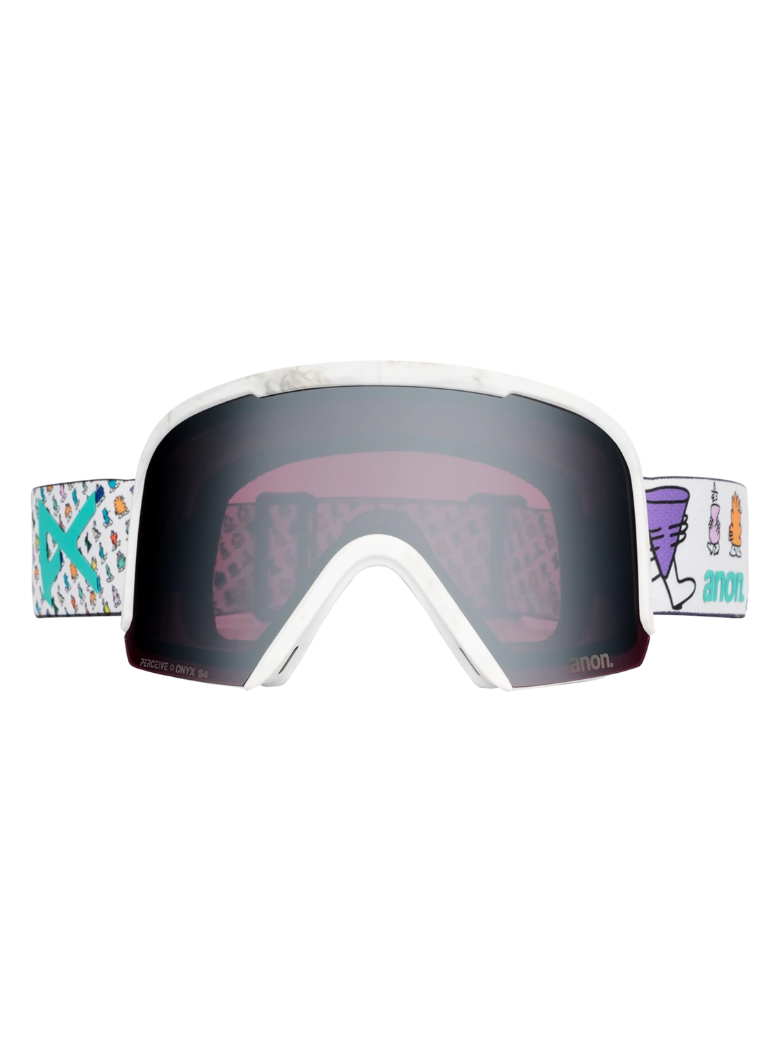 Anon Nesa Goggles + Bonus Lens + MFI Face Mask - LB ENCOUNTERS-SUNNY ONYX/VARIABLE VIOLET