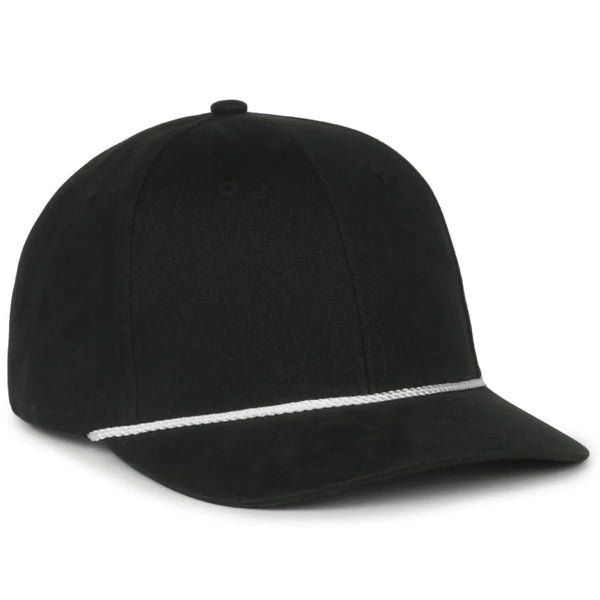 Outdoor Cap 602 Mid Crown Structured Rope Cap – Brushed Cotton Twill with Snapback Closure