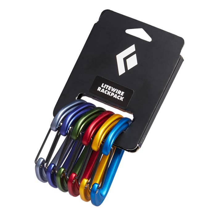 Black Diamond LiteWire Rack Pack | Set of Lightweight and Durable Carabiners for Efficient Climbing Gear Organization