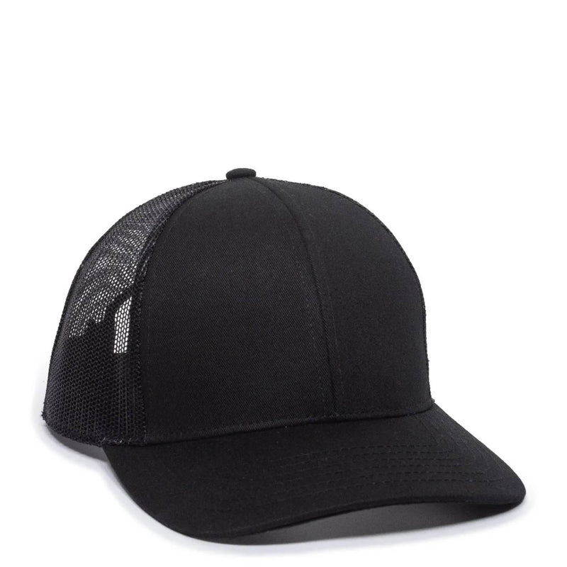 Outdoor Cap OC770 Premium Low Profile Trucker Cap – Pro Round Crown Structured Hat with Mesh Back Panels