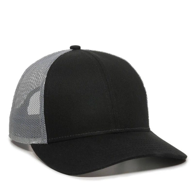Outdoor Cap OC770 Premium Low Profile Trucker Cap – Pro Round Crown Structured Hat with Mesh Back Panels