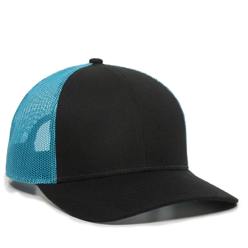 Outdoor Cap OC770 Premium Low Profile Trucker Cap – Pro Round Crown Structured Hat with Mesh Back Panels