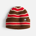 Autumn Slacker Beanie – Three-Color Stripe
