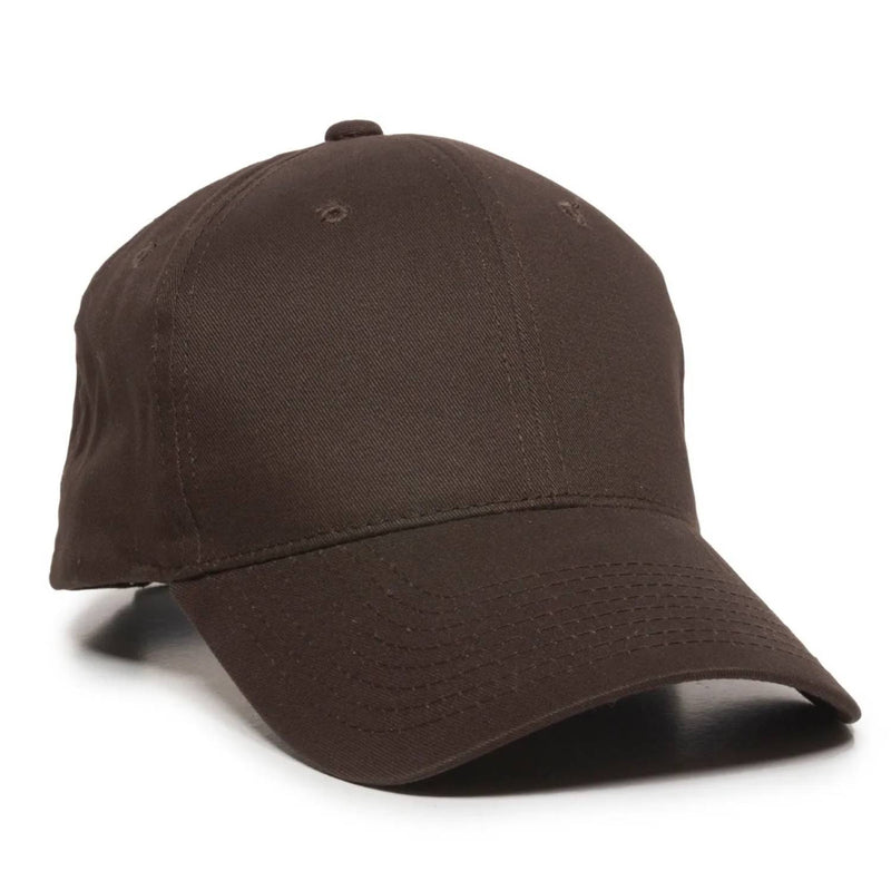 Outdoor Cap BCT-600 Structured Brushed Cotton Twill Solid Back Cap – Adjustable Hook/Loop Closure