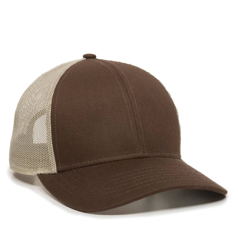 Outdoor Cap OC770 Premium Low Profile Trucker Cap – Pro Round Crown Structured Hat with Mesh Back Panels