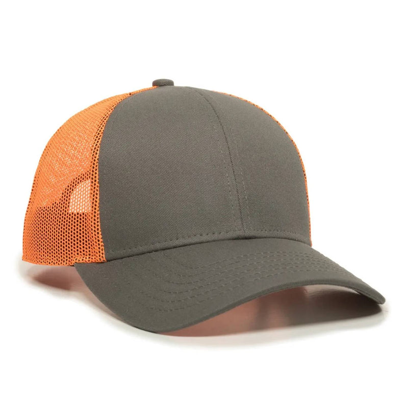 Outdoor Cap OC770 Premium Low Profile Trucker Cap – Pro Round Crown Structured Hat with Mesh Back Panels