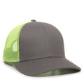 Outdoor Cap OC770 Premium Low Profile Trucker Cap – Pro Round Crown Structured Hat with Mesh Back Panels