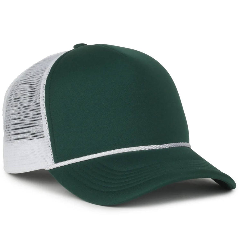 Outdoor Cap Foam 5-Panel Trucker Hat – High Profile Foam Front & Mesh Back with Cord Accent
