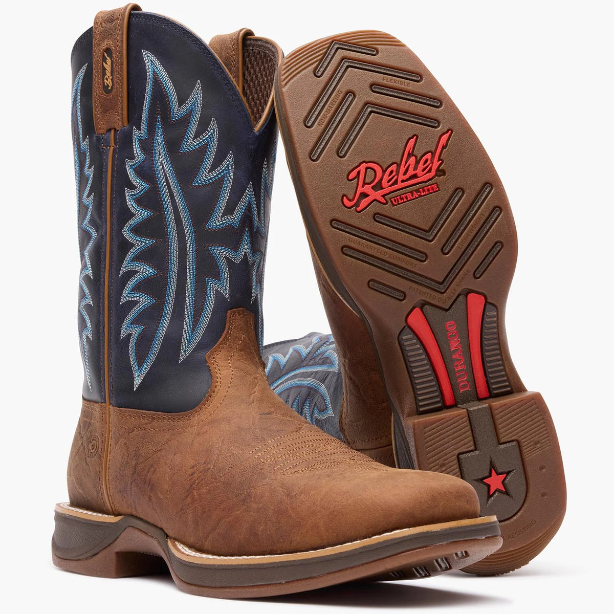 Durango® Rebel™ Square Toe Ultra-Lite Western Boots- Men's