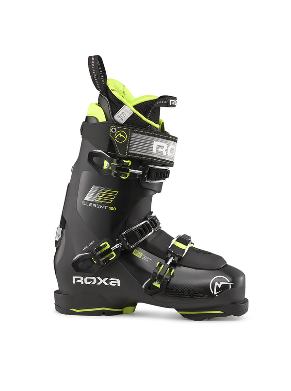 Roxa Element 100 Ski Boots - Sleek Black Design | Comfortable and Versatile for Intermediate to Advanced Skiers