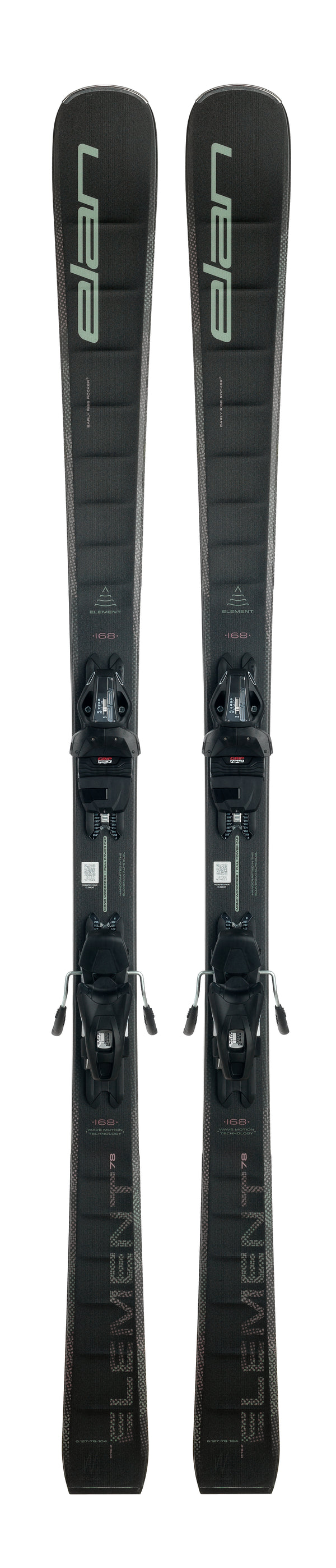 Elan Element 78 Skis + LS EL 9.0 GW Binding System - Women's 2025 | Easy-Turn, Lightweight Elan Ski: Forgiving Full Power Cap Construction for Learning Carving Basics