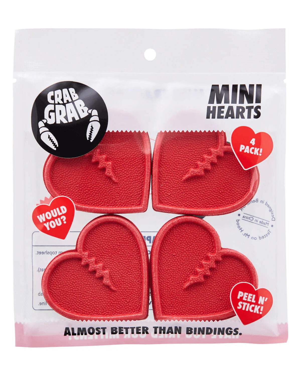 Crab Grab Mini Hearts - Customizable Grip for Personalized Traction and Control