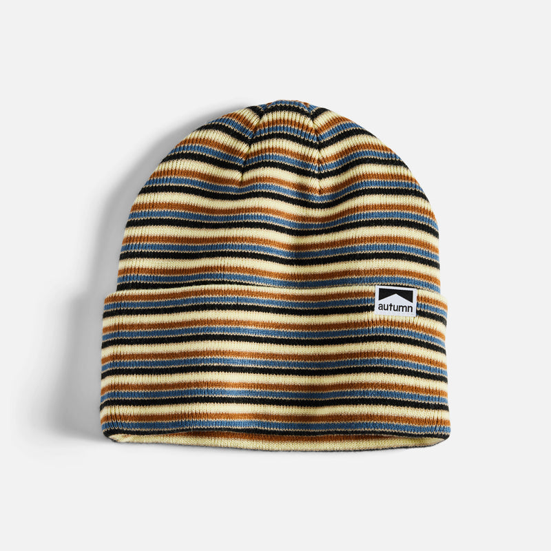 Autumn Mixed Stripe Beanie - Mountain-Ready Style, All Day Warmth