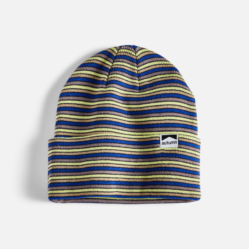 Autumn Mixed Stripe Beanie - Mountain-Ready Style, All Day Warmth