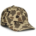 Outdoor Cap GC100 Canvas Camo Hat – Mid Crown Structured Cap with Snapback Closure
