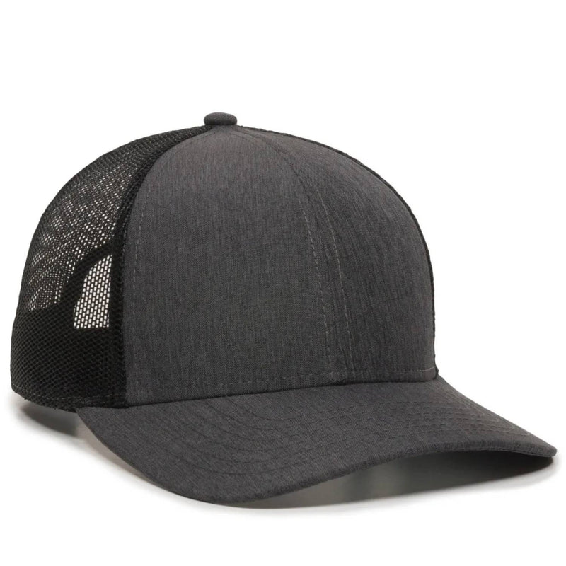 Outdoor Cap OC770 Premium Low Profile Trucker Cap – Pro Round Crown Structured Hat with Mesh Back Panels