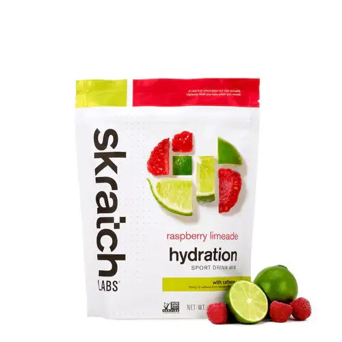 Skratch Labs Sport Hydration Mix, 20-Serving Pouch – Raspberry Limeade + Caffeine